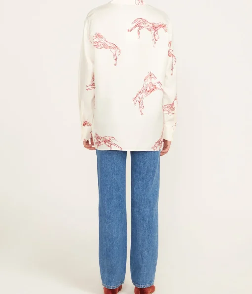 Silk Ballpoint Horse Shirt