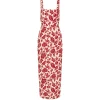 Skyla Column Dress in Deep Red and Oat