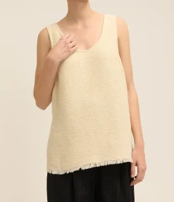Sloane Cotton Tank in Natural