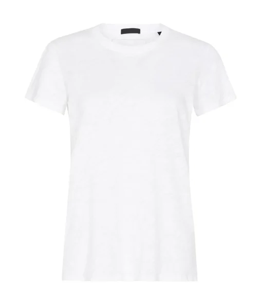 Slub Jersey School Boy Crewneck in White
