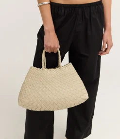 Small Santa Croce Leather Bag in Pearl