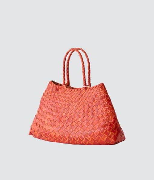 Small Santa Croce Leather Bag in Orange