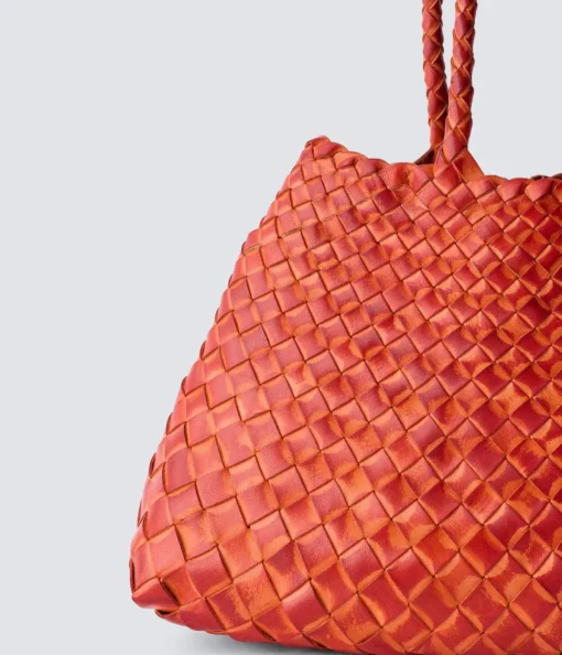 Small Santa Croce Leather Bag in Orange