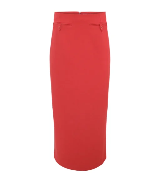 Smith Midi Skirt in Rouge