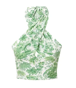 Smocked Kai Top in Clover Toile