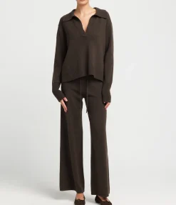 Sofi Wide Leg Trouser in Wood