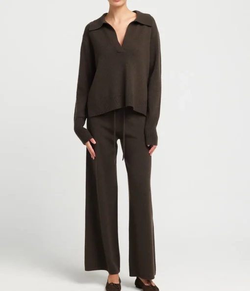 Sofi Wide Leg Trouser in Wood