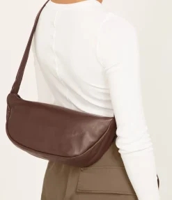 Soft Crescent Bag in Chocolate