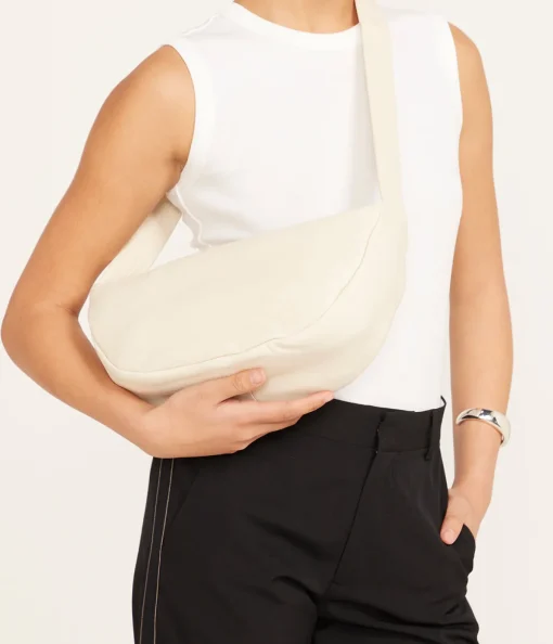 Soft Crescent Bag in Tofu