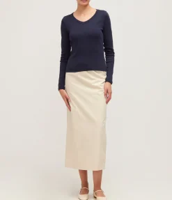 Sophia Maxi Skirt in Bone
