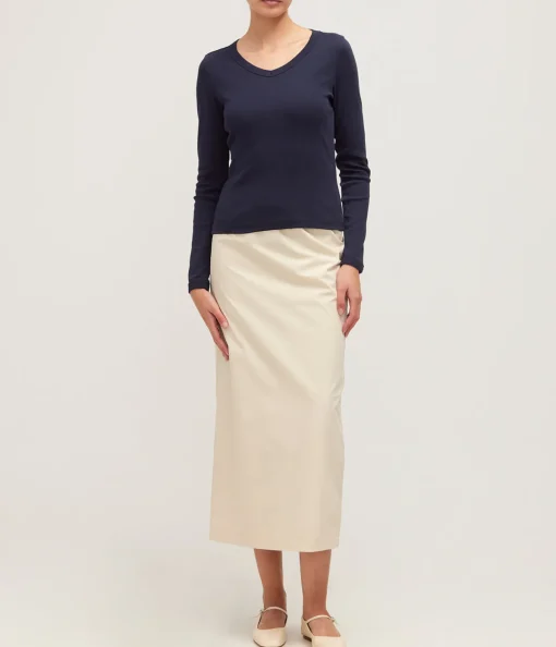 Sophia Maxi Skirt in Bone