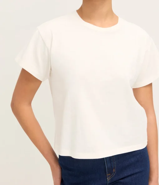 Square Tee in Natural White