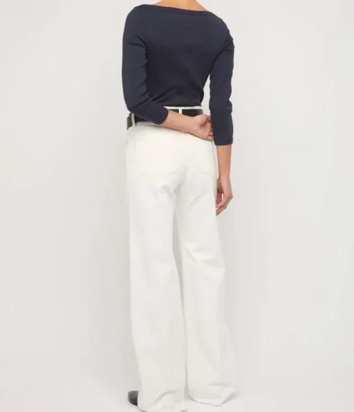Steffie Boatneck Tee in Navy
