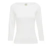 Steffie Boatneck Tee in White