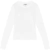 Stretch Jersey Long Sleeve T-shirt in Bright White