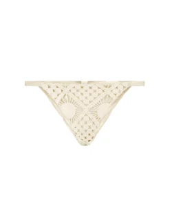 Sun Triangle Bikini Bottom in Natural Lace