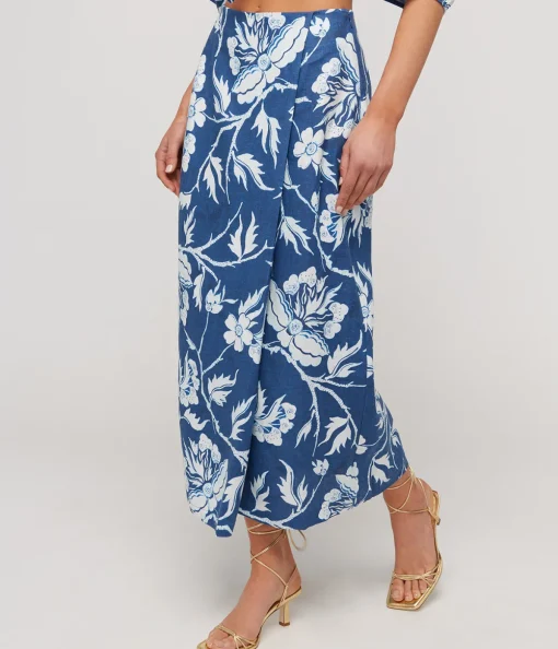 Sunja Maxi Skirt in Navy White