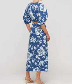 Sunja Maxi Skirt in Navy White
