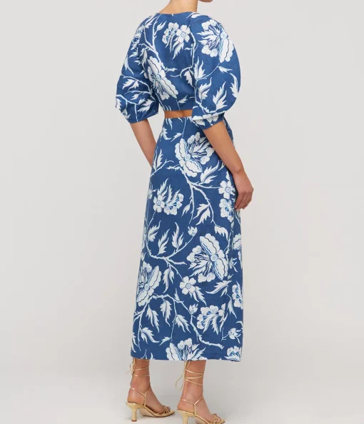 Sunja Maxi Skirt in Navy White