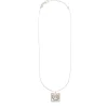 Swirly Square Necklace in Silver