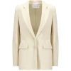 Tailored Techno Viscose Blazer in Ivory