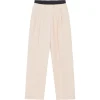 Takaroa Elastic Pants in Cream Rose