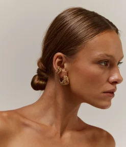Talisman Hoops in Gold