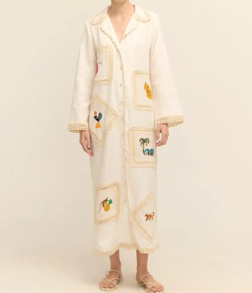Teddy Shirtdress in Cream