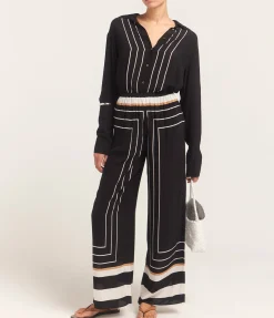 The Delmore Pant in Black Border