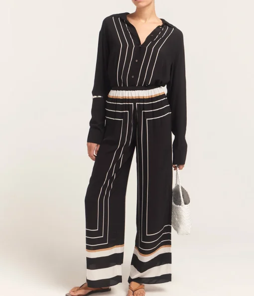 The Delmore Pant in Black Border