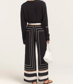 The Delmore Pant in Black Border