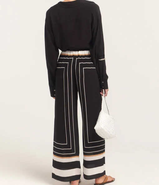 The Delmore Pant in Black Border