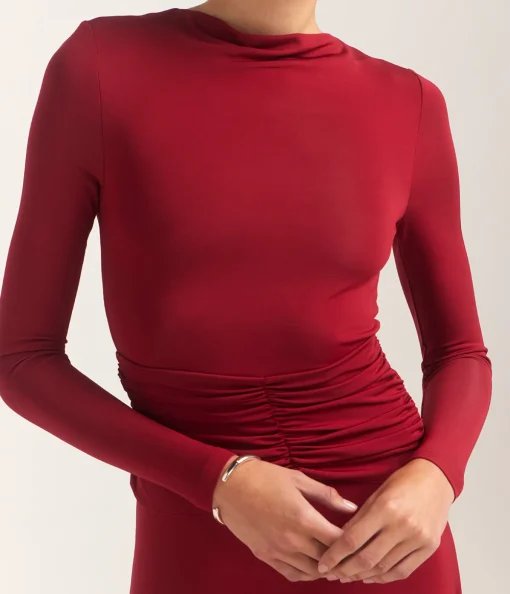 The Fran Dress in Cabernet