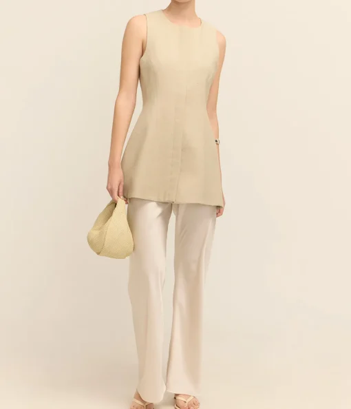 The Martine Vest in Sage