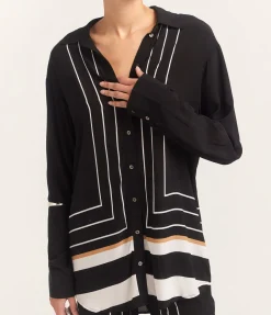 The Obert Top in Black Border
