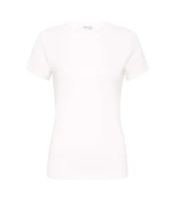 The Pointelle Tee in White