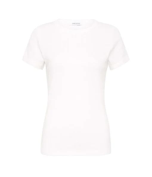 The Pointelle Tee in White