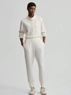 The Slim Cuff Pant 27.5 in Ivory Marl Fleck