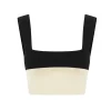 Theo Crop Top in Cream and Black