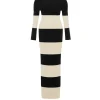 Theo Long Sleeve Dress in Cream and Black