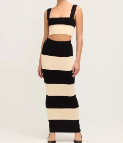 Theo Skirt in Cream and Black