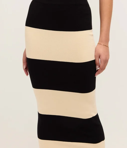Theo Skirt in Cream and Black