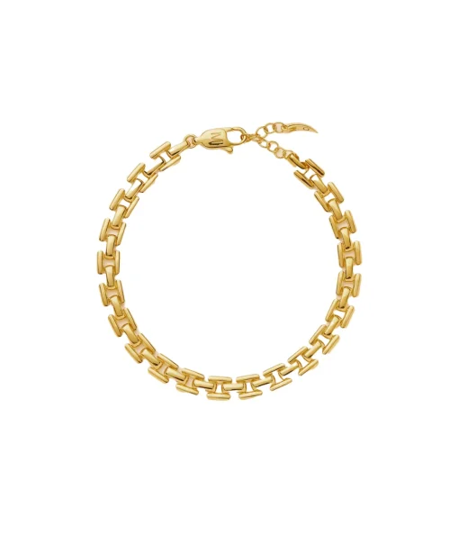 Timepiece Link Chain Bracelet in Gold