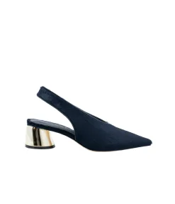 Toro Slingback Heel in Navy