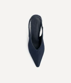 Toro Slingback Heel in Navy