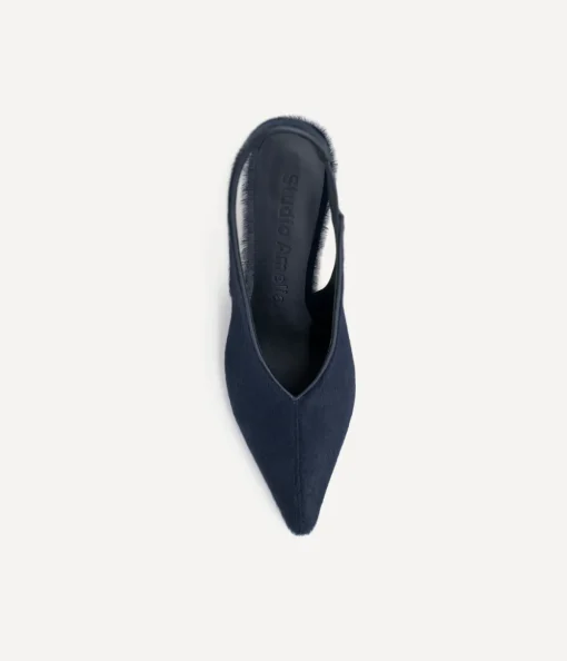 Toro Slingback Heel in Navy