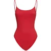 Trentasei Rib One Piece in Red