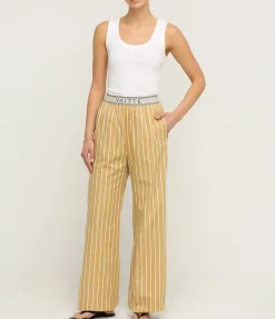 Tulum Striped Trouser in Mustard