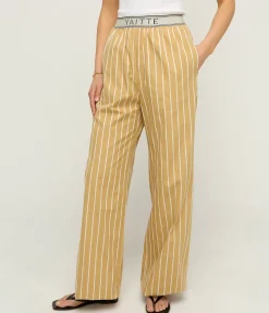 Tulum Striped Trouser in Mustard
