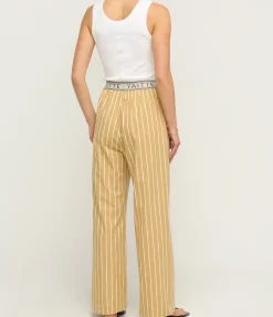 Tulum Striped Trouser in Mustard